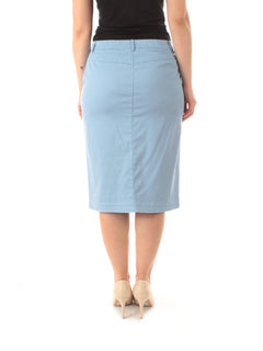 Gaia Life gonna longuette da donna azzurro
