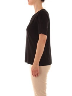 Gaia Life blusa in jersey stretch da donna nero