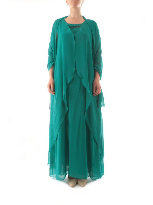 Gaia Life abito con stola da donna verde acqua
