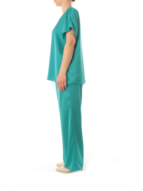 Gaia Life completo casacca pantalone da donna verde acqua