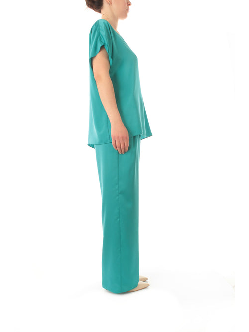 Gaia Life completo casacca pantalone da donna verde acqua