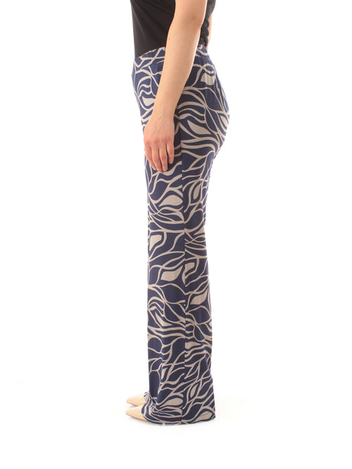 Gaia Life pantalone a fantasia da donna blu