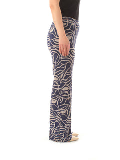 Gaia Life pantalone a fantasia da donna blu