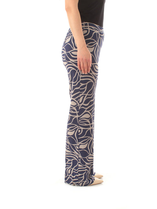 Gaia Life pantalone a fantasia da donna blu