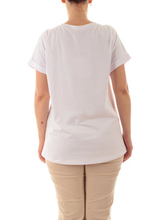 Marina Talia T-shirt con applicazioni da donna bianco