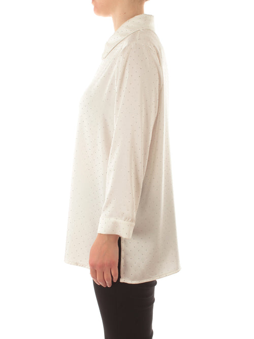 Marina Talia camicia con strass da donna bianco