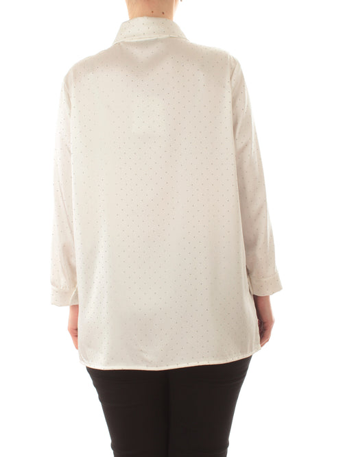 Marina Talia camicia con strass da donna bianco