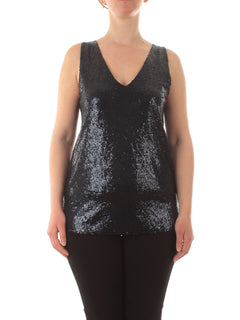 Marina Talia top con paillettes da donna blu