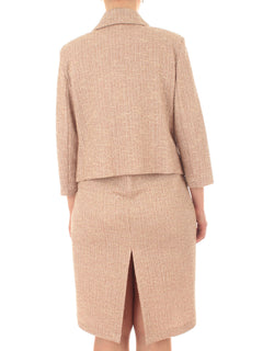 Marina Talia giacca in tweed da donna cipria