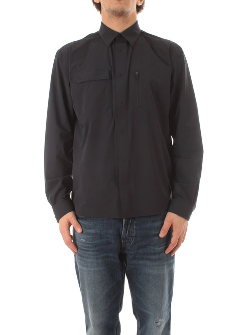 Herno overshirt in tessuto tecnico da uomo blu