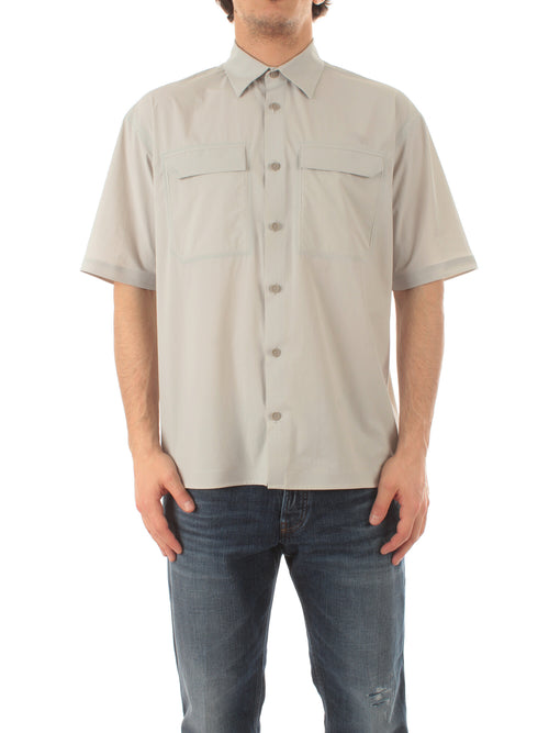 Herno camicia in tech stretch woven da uomo ice