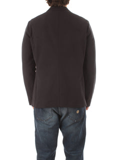 Herno blazer in seer-crease da uomo blu