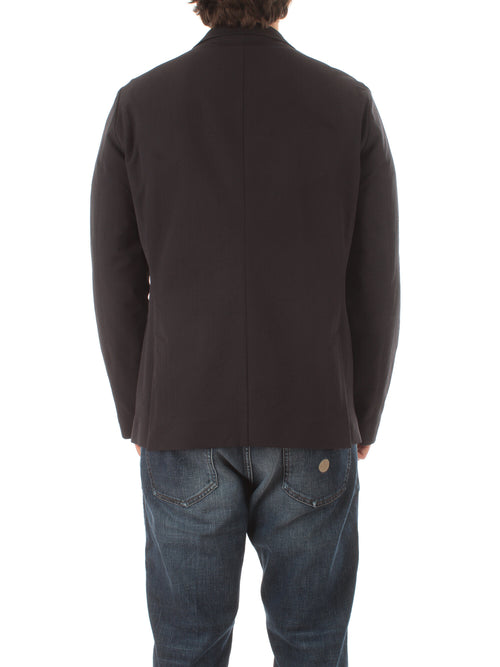 Herno blazer in seer-crease da uomo blu