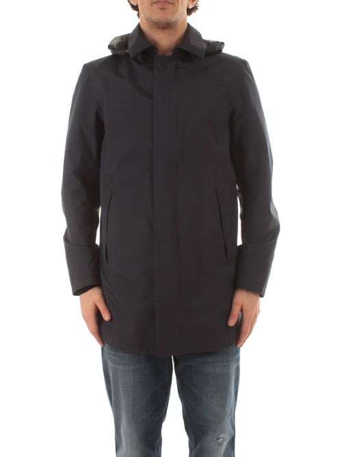 Herno impermeabile in gore-tex paclite da uomo blu