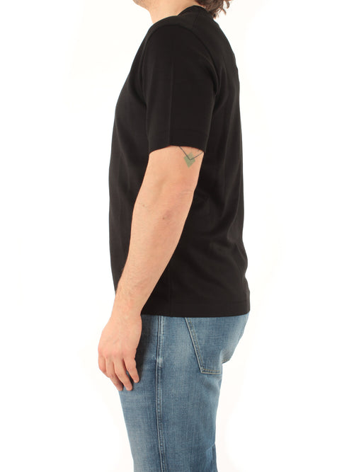 Herno t-shirt in jersey knit effect da uomo nero