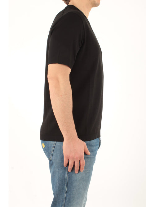 Herno t-shirt in jersey knit effect da uomo nero