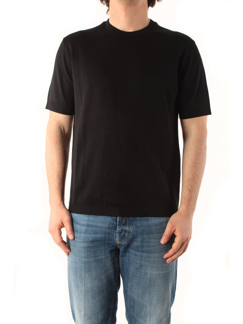 Herno t-shirt in jersey knit effect da uomo nero