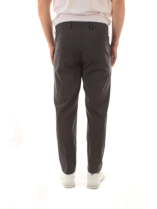 Herno pantaloni in tech woven da uomo blu navy