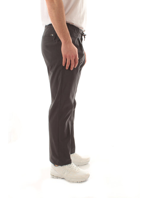 Herno pantaloni in tech woven da uomo blu navy