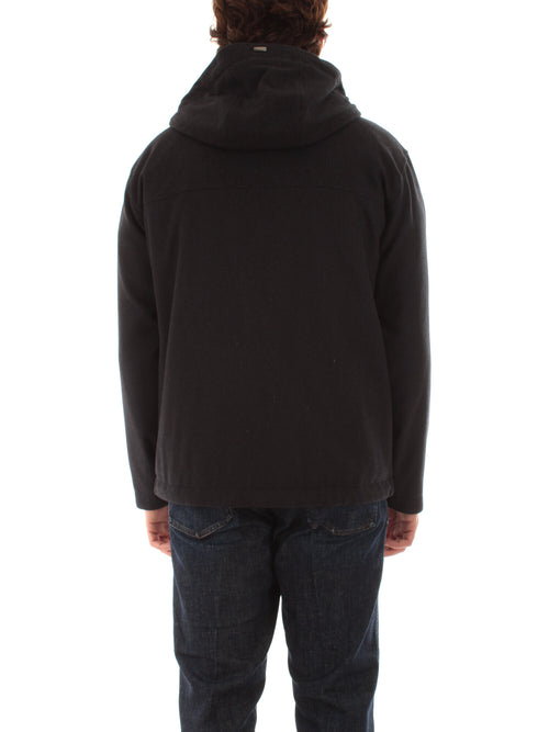 Herno field jacket in misto seta e cashmere da uomo blu