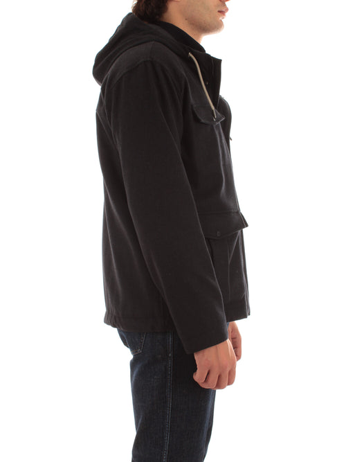 Herno field jacket in misto seta e cashmere da uomo blu
