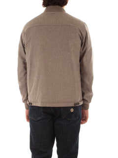 Herno bomber in seta e cashmere da uomo tortora