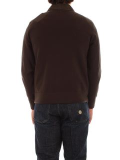 Herno shacket resort in cotton cashmere knit da uomo fondente
