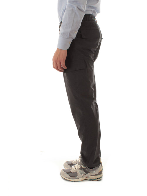 Herno pantaloni cargo resort in nylon comfort stretch da uomo lavagna