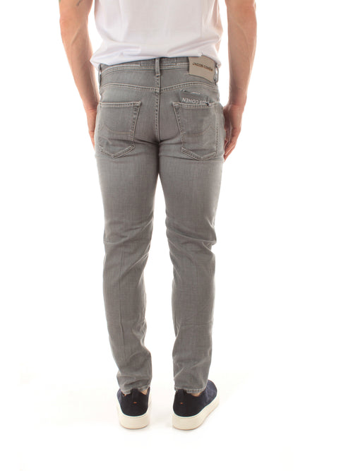 Jacob Cohen jeans scott cropped carrot slim da uomo light black