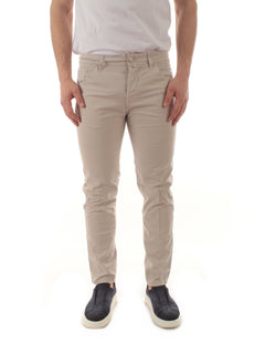 Jacob Cohen pantaloni scott cropped carrot slim da uomo pearl grey
