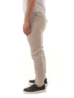 Jacob Cohen pantaloni scott cropped carrot slim da uomo pearl grey