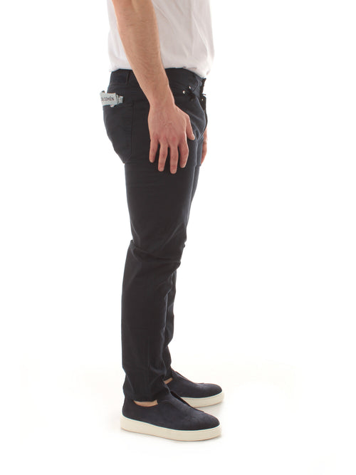Jacob Cohen pantaloni scott cropped carrot slim da uomo navy blue