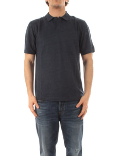 Mc2 Saint Barth FRASER polo in lino da uomo 61 BLUE NAVY