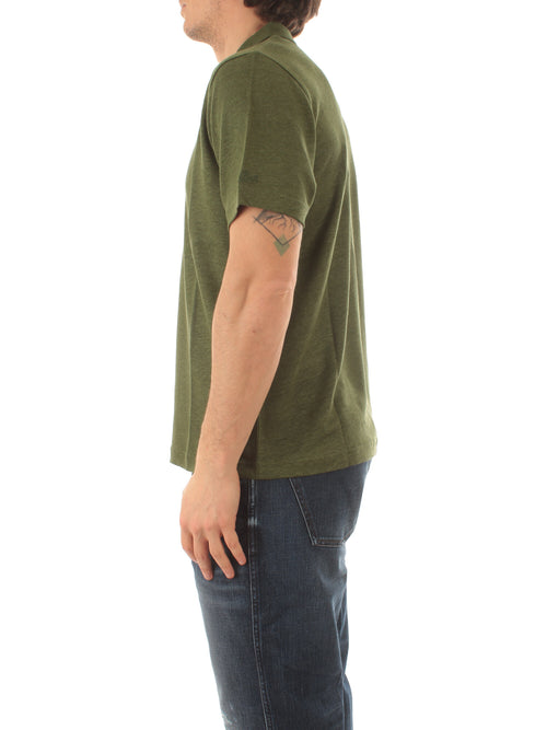 Mc2 Saint Barth FRASER polo in lino da uomo 52 MILITARY