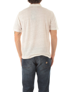 Mc2 Saint Barth FRASER polo in lino da uomo 01N WHITE