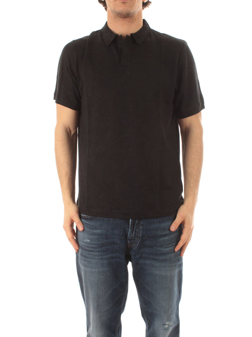 Mc2 Saint Barth FRASER polo in lino da uomo 00 BLACK