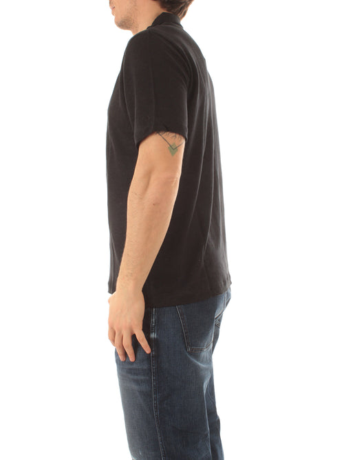 Mc2 Saint Barth FRASER polo in lino da uomo 00 BLACK