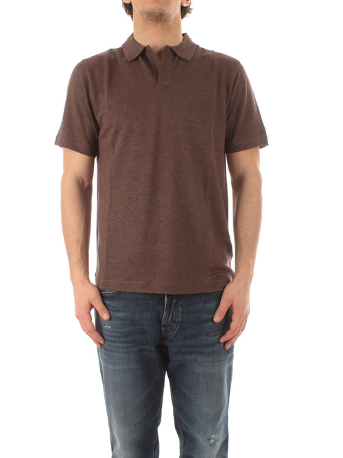 Mc2 Saint Barth FRASER polo in lino da uomo 18 BROWN