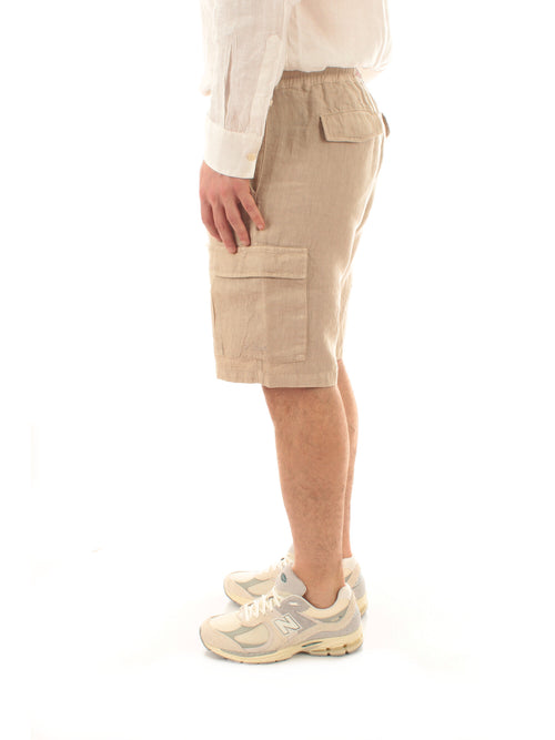 Mc2 Saint Barth MARSEILLE bermuda in lino da uomo LINEN 11 BEIGE