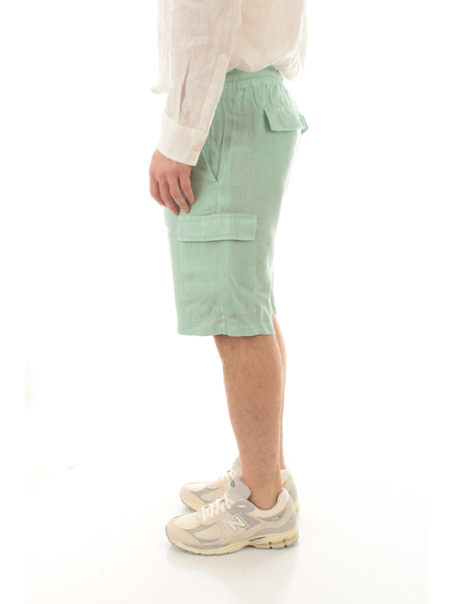 Mc2 Saint Barth MARSEILLE bermuda in lino da uomo LINEN 53 SAGE