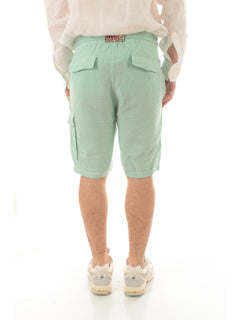 Mc2 Saint Barth MARSEILLE bermuda in lino da uomo LINEN 53 SAGE