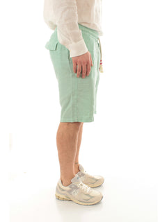 Mc2 Saint Barth MARSEILLE bermuda in lino da uomo LINEN 53 SAGE