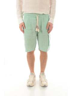 Mc2 Saint Barth MARSEILLE bermuda in lino da uomo LINEN 53 SAGE