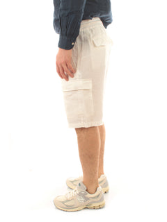 Mc2 Saint Barth MARSEILLE bermuda in lino da uomo LINEN 01 WHITE