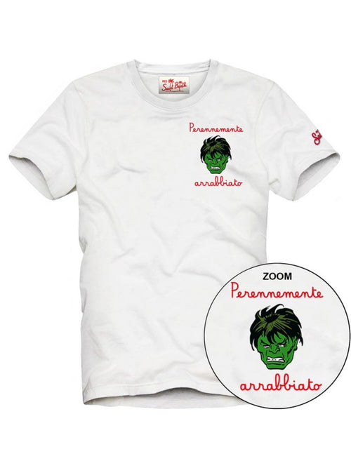 MC2 Saint Barth TSHIRT MAN in cotone da uomo ANGRY HULK 01N EMB