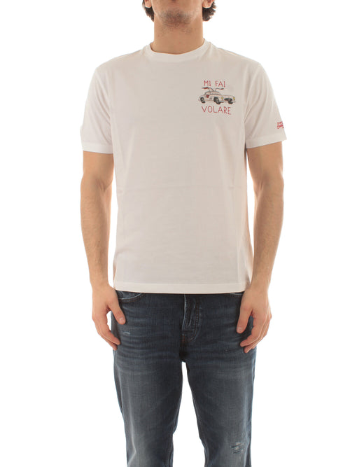 MC2 Saint Barth TSHIRT MAN in cotone da uomo CAR VOLARE 01N EMB