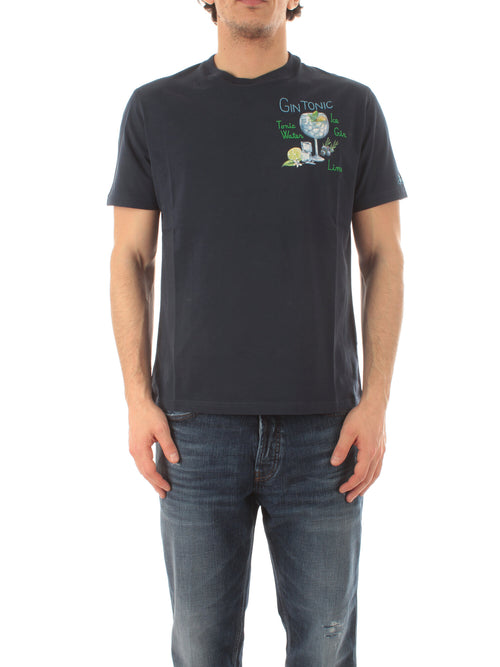 MC2 Saint Barth TSHIRT MAN in cotone da uomo GIN GLASS 61 EMB