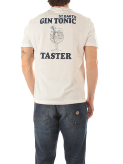 MC2 Saint Barth TSHIRT MAN in cotone da uomo TASTE GIN TONIC 01N