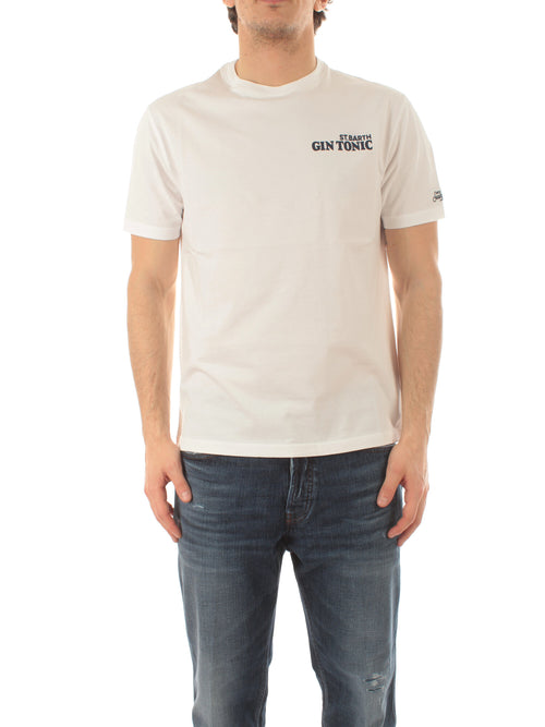 MC2 Saint Barth TSHIRT MAN in cotone da uomo TASTE GIN TONIC 01N
