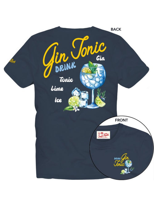 MC2 Saint Barth TSHIRT MAN in cotone da uomo DRINK GIN 61